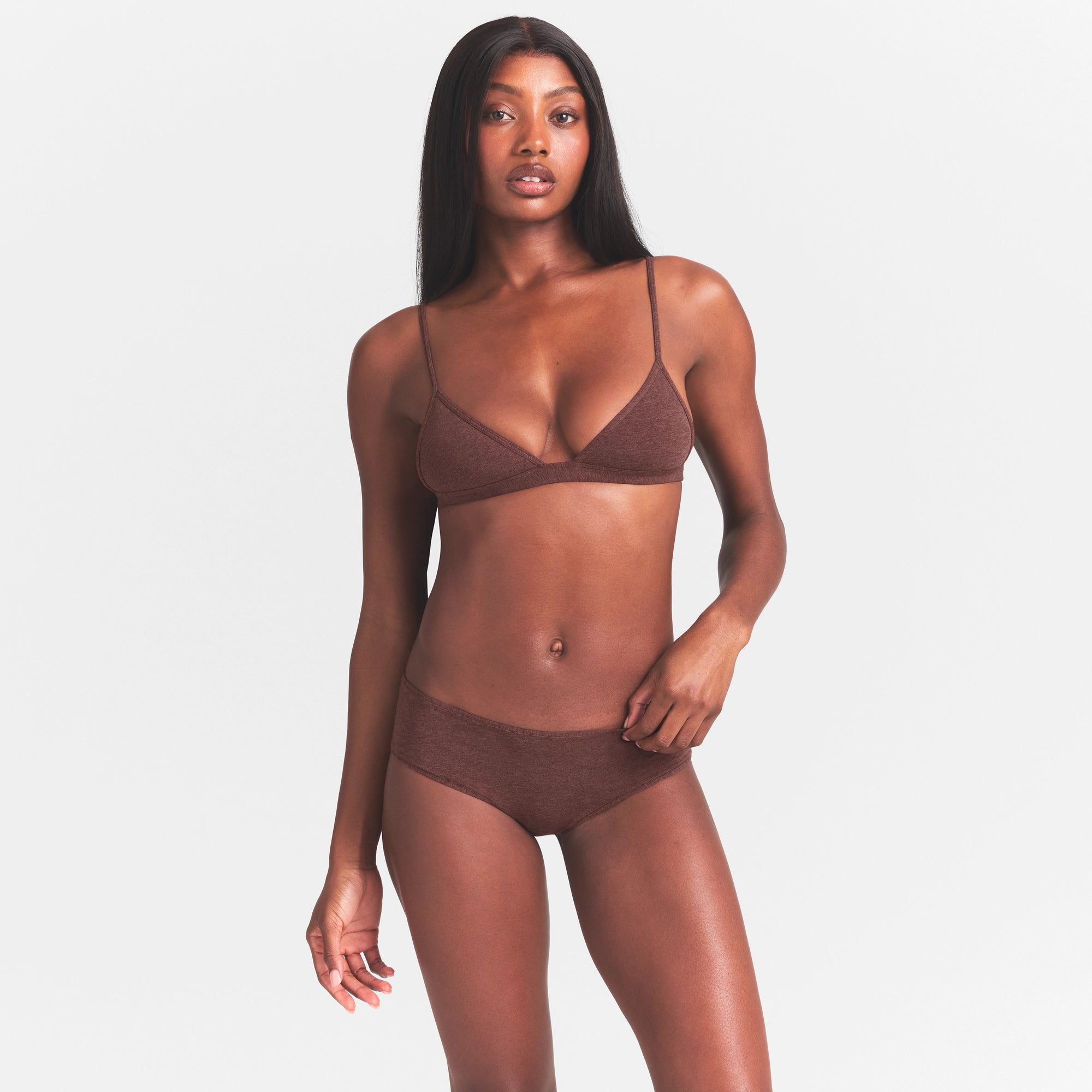 EVERYDAY COTTON HIPSTER | COCOA HEATHER - Image 4