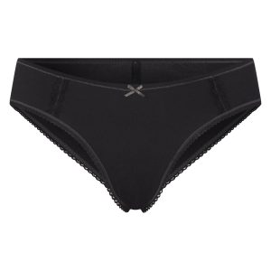 LIGHTWEIGHT COTTON LACE HIPSTER | SOOT TONAL