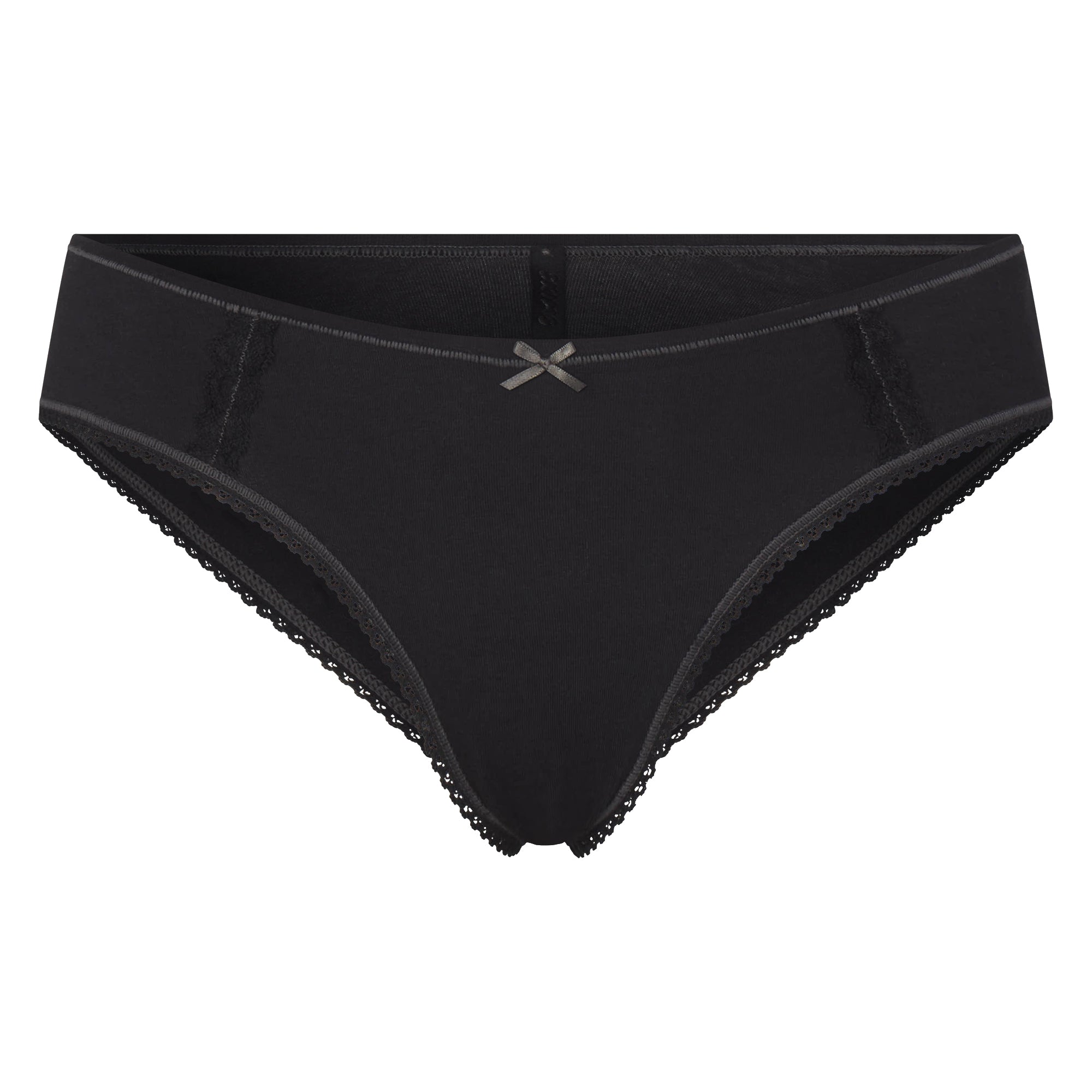 LIGHTWEIGHT COTTON LACE HIPSTER | SOOT TONAL