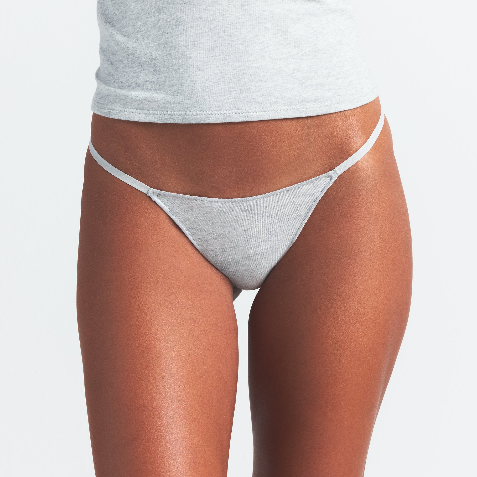 LIGHTWEIGHT COTTON STRING THONG 10-PACK | HEATHER SOOT MULTI - Image 7