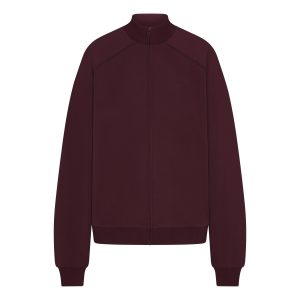 NikeSKIMS MATTE TRICOT OVERSIZED TRACK JACKET | CURRANT