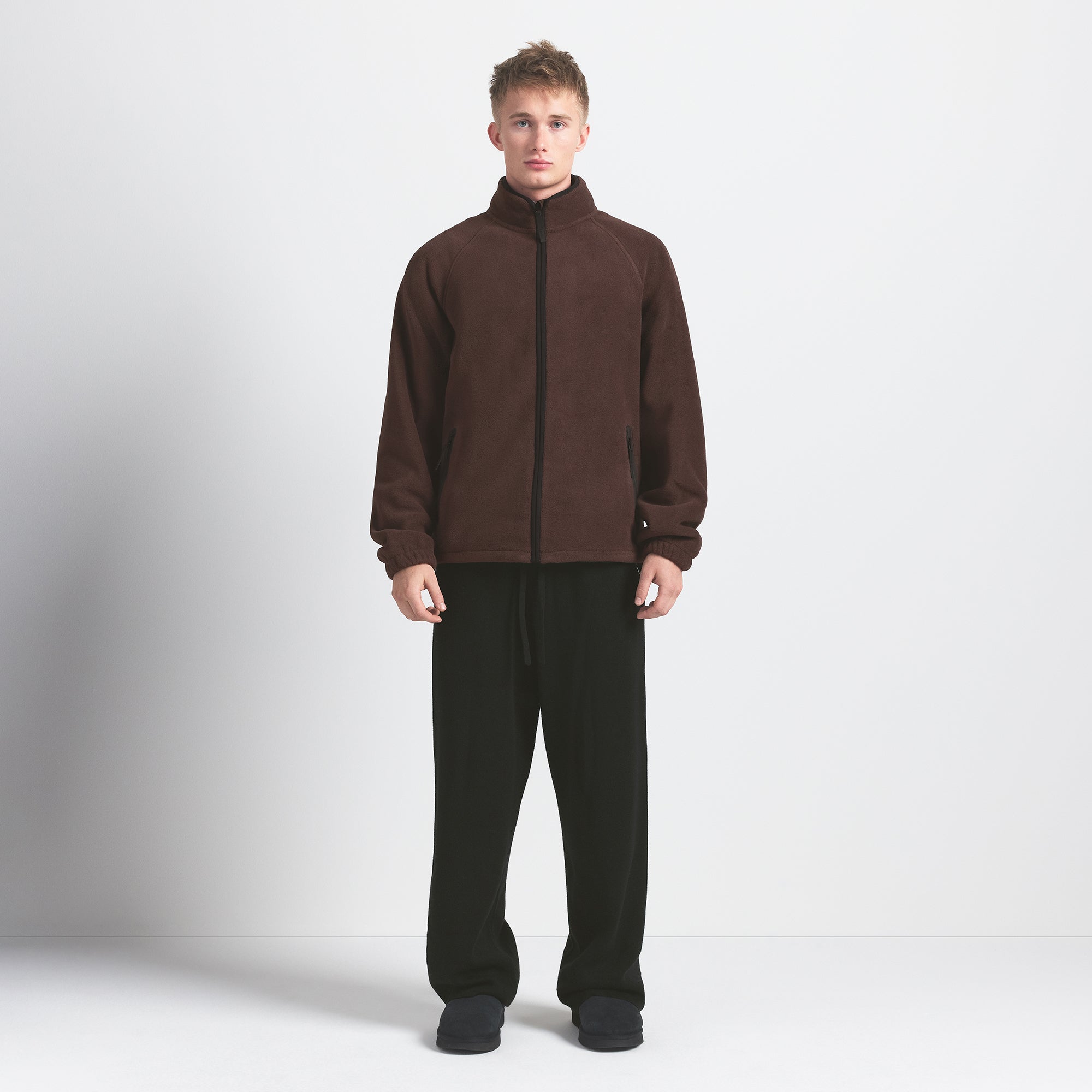 ARCTIC FLEECE MENS ZIP UP JACKET | ESPRESSO - Image 2