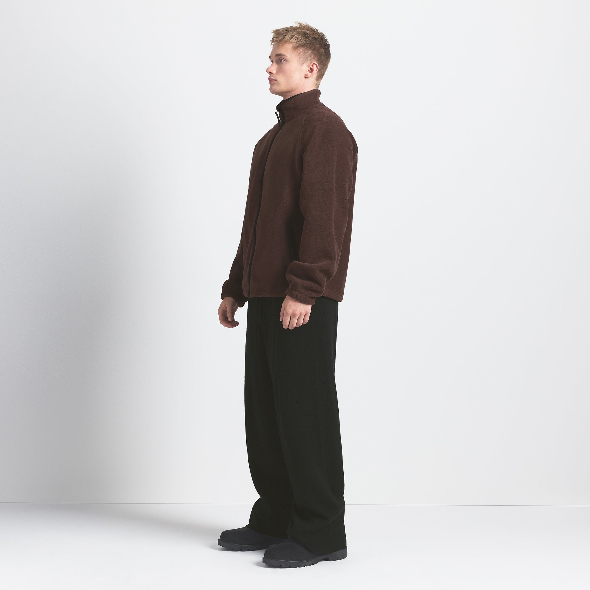 ARCTIC FLEECE MENS ZIP UP JACKET | ESPRESSO - Image 7