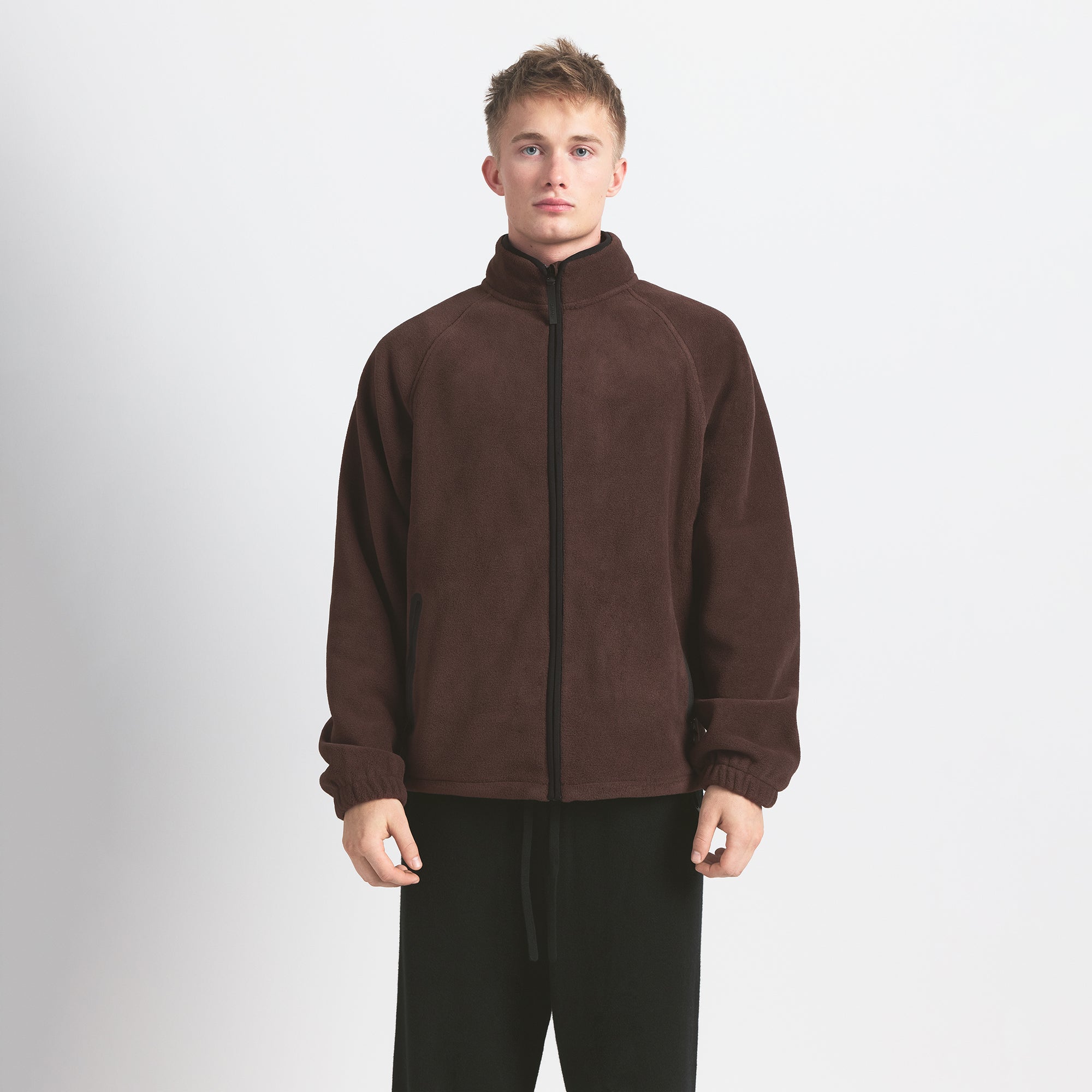 ARCTIC FLEECE MENS ZIP UP JACKET | ESPRESSO - Image 4