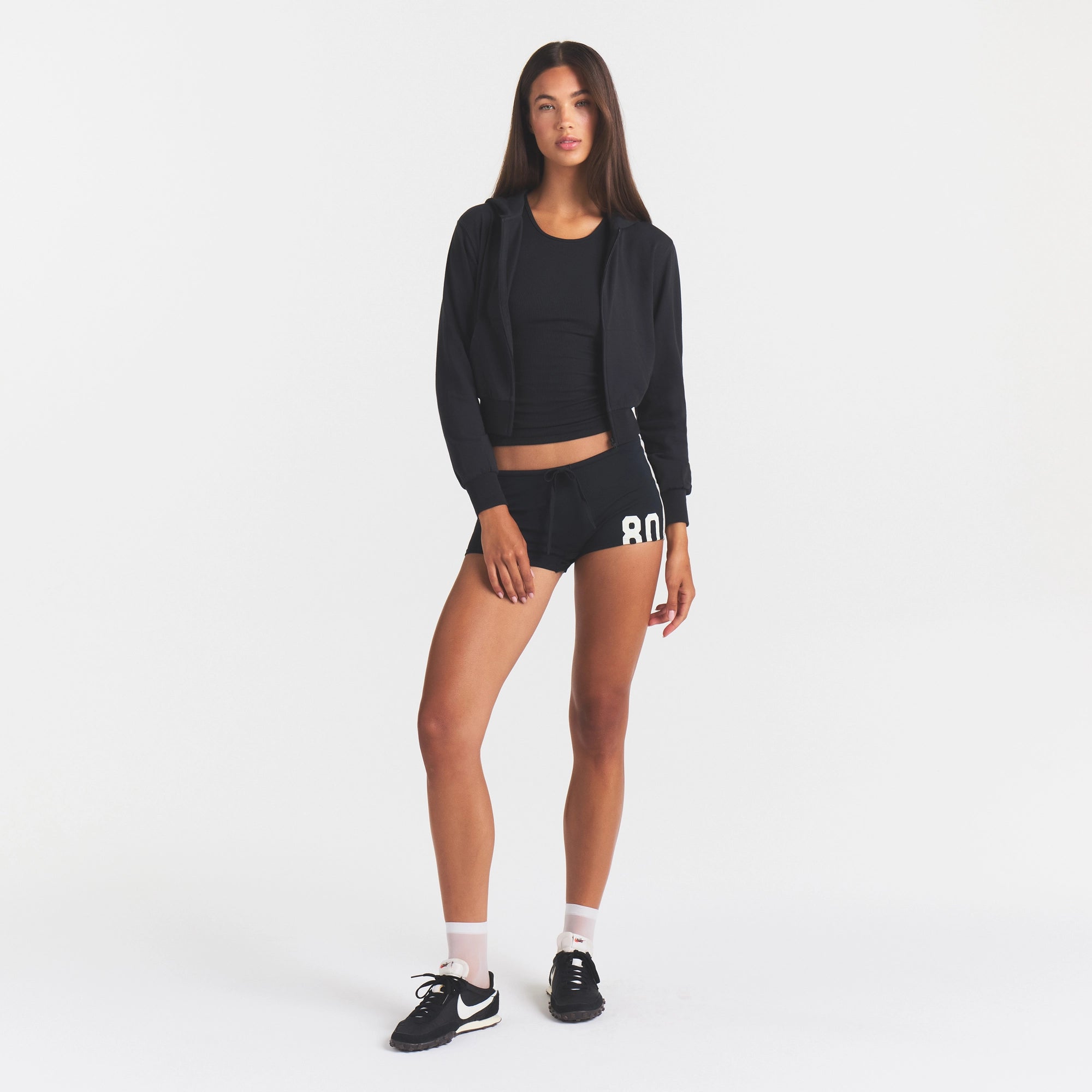 COTTON JERSEY ZIP UP HOODIE | SOOT - Image 2