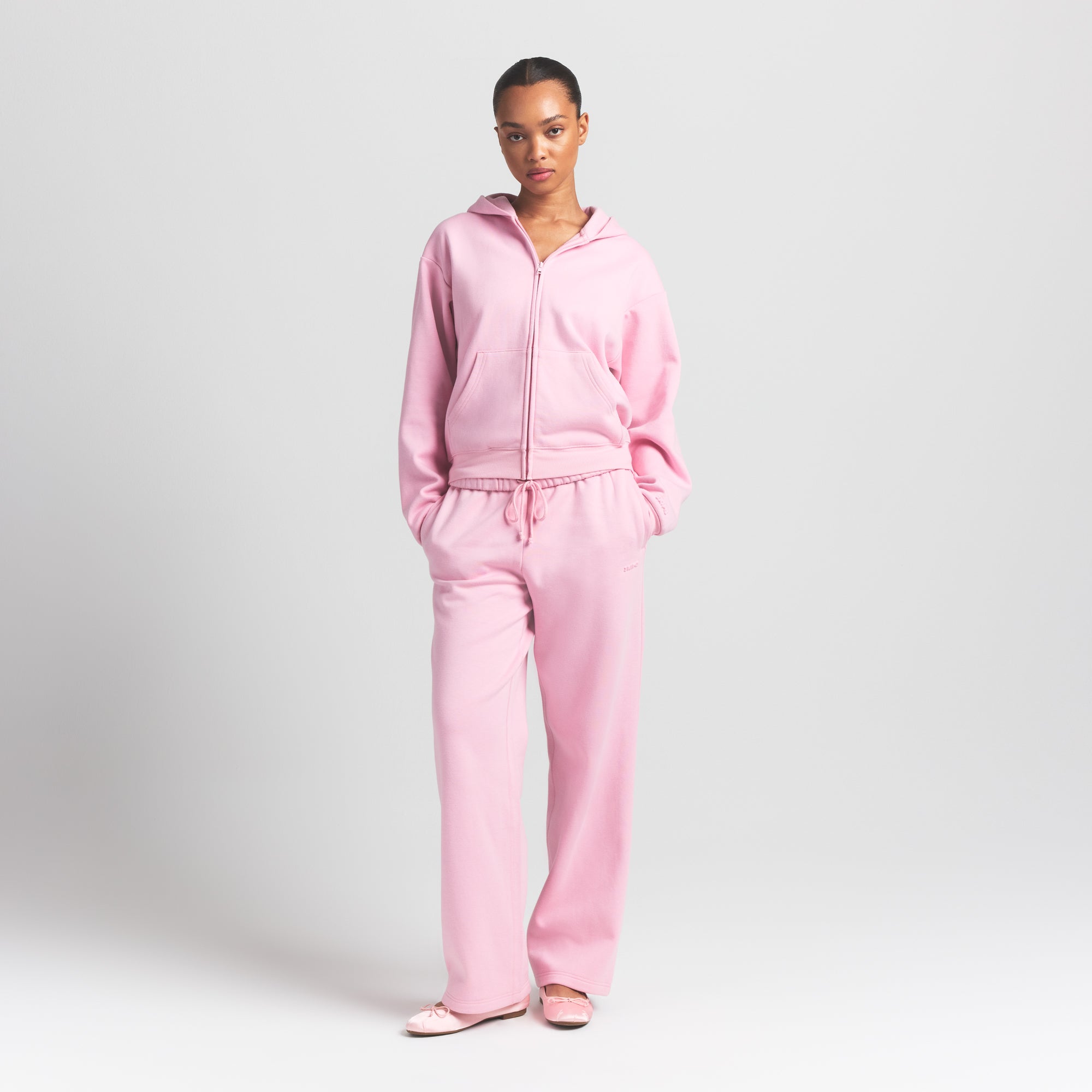 COTTON FLEECE CLASSIC ZIP UP HOODIE | HALITE - Image 2