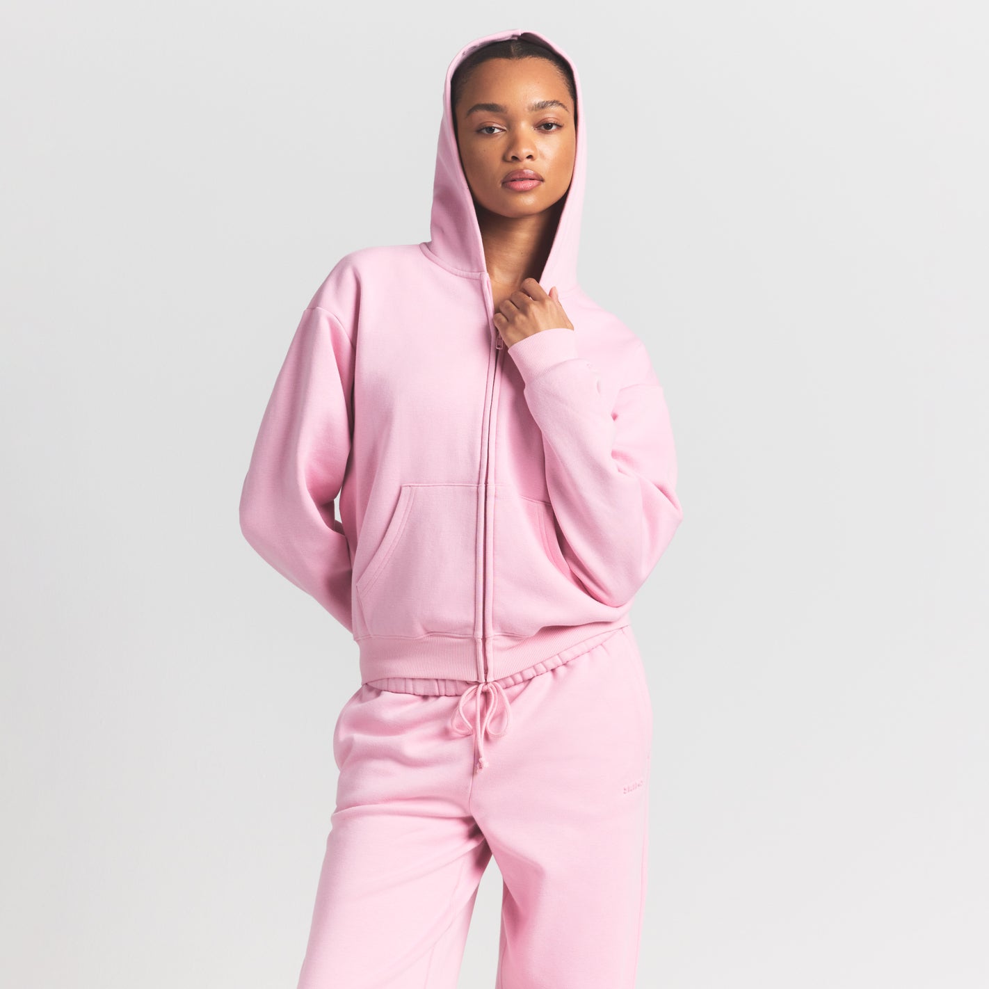 COTTON FLEECE CLASSIC ZIP UP HOODIE | HALITE - Image 3
