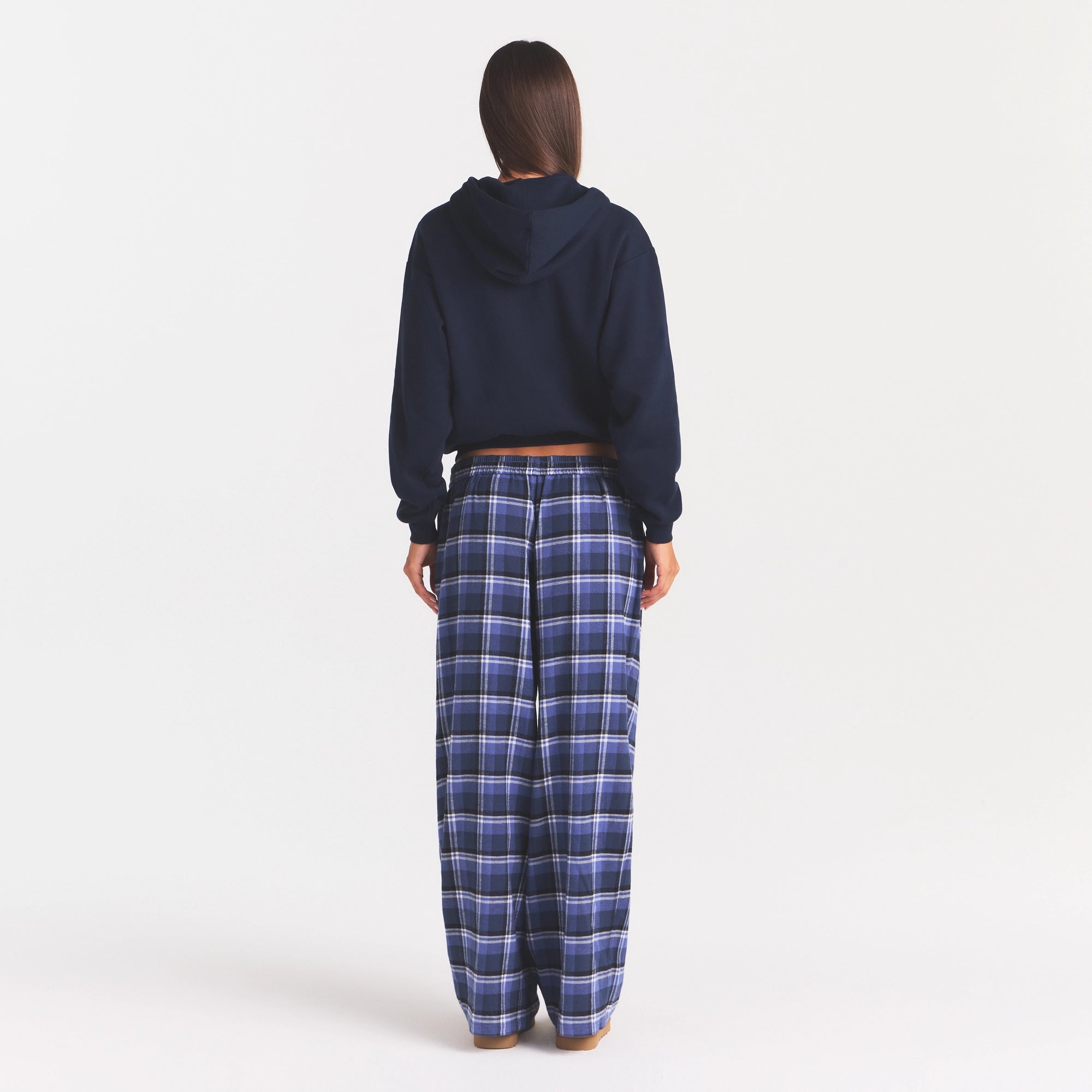 COTTON FLEECE CLASSIC ZIP UP HOODIE | NAVY - Image 4