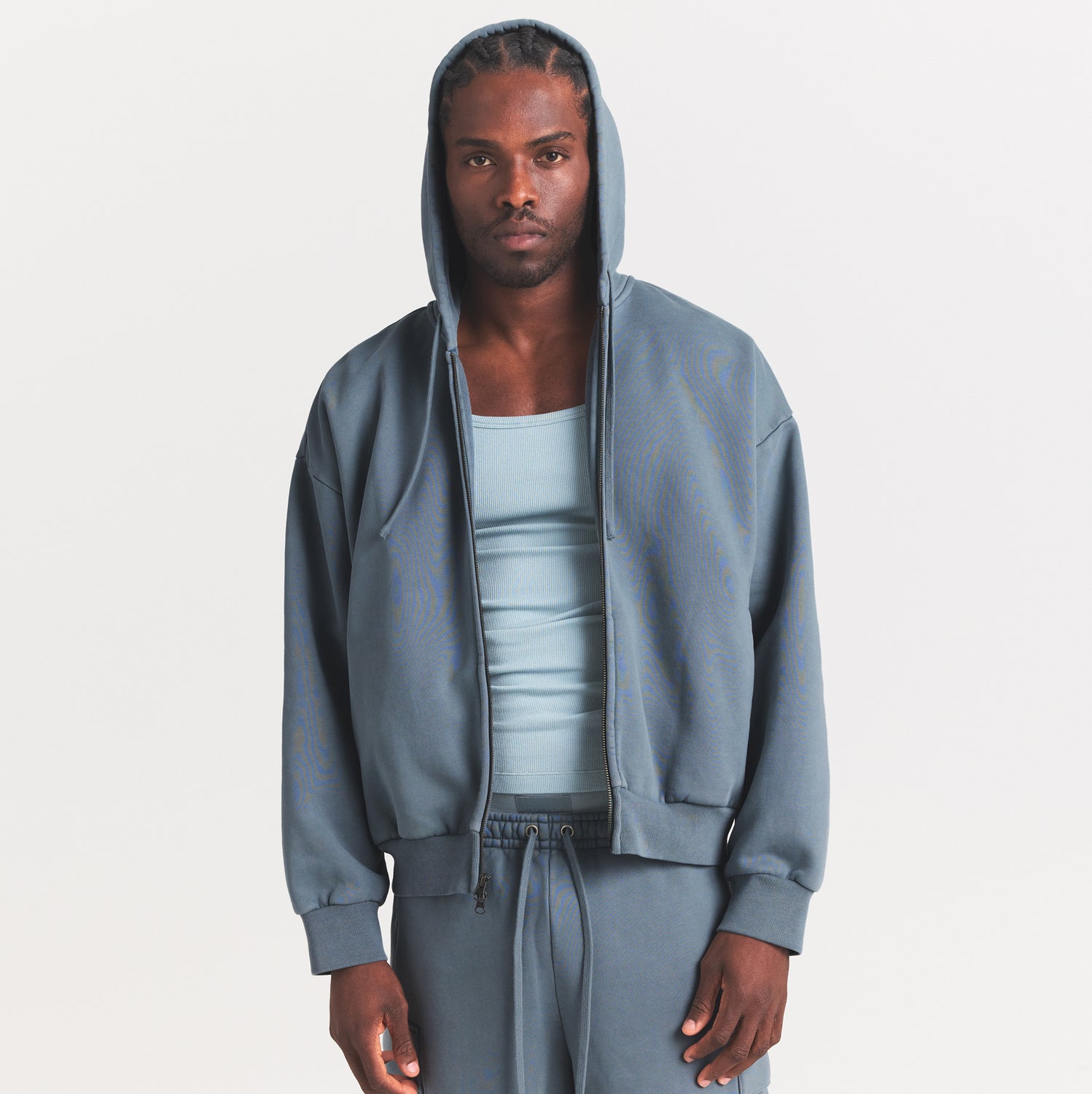 HEAVYWEIGHT FLEECE ZIP UP HOODIE | KYANITE - Image 4