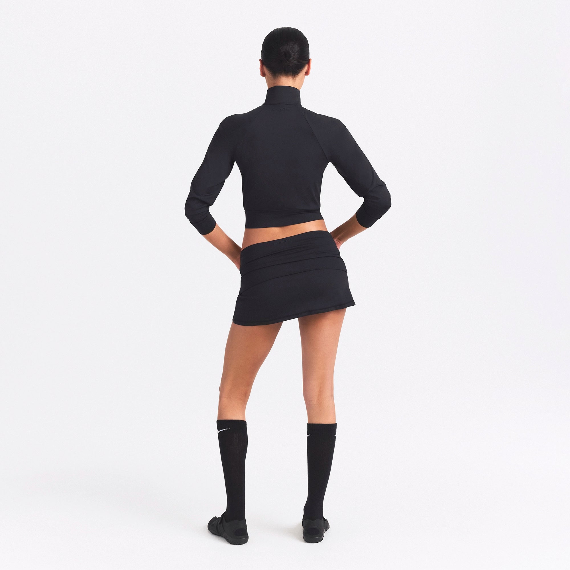 NikeSKIMS AIRY CROPPED TRACK JACKET | OBSIDIAN - Image 5