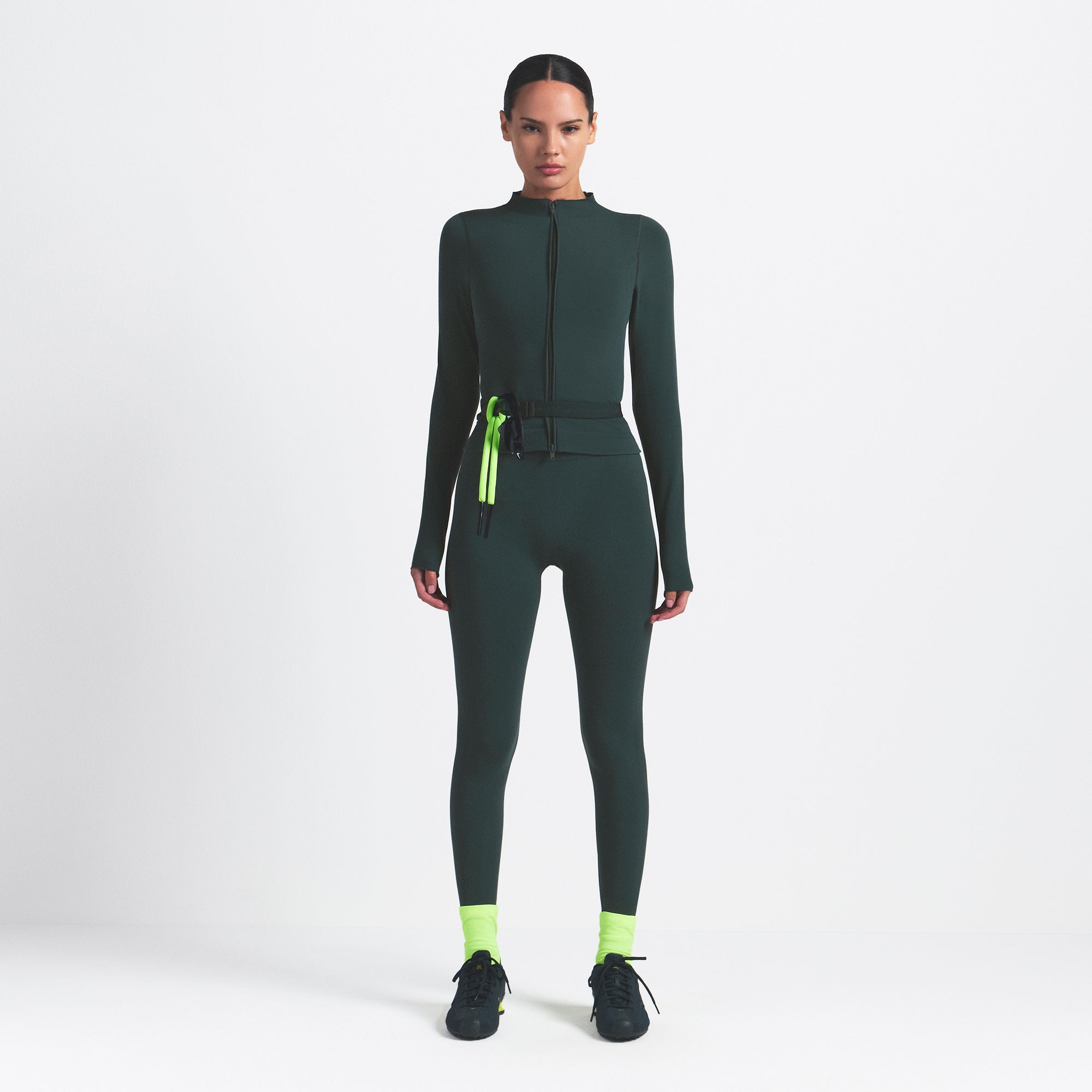 NikeSKIMS VINTAGE SEAMLESS FULL ZIP JACKET | DARK TEAL - Image 2