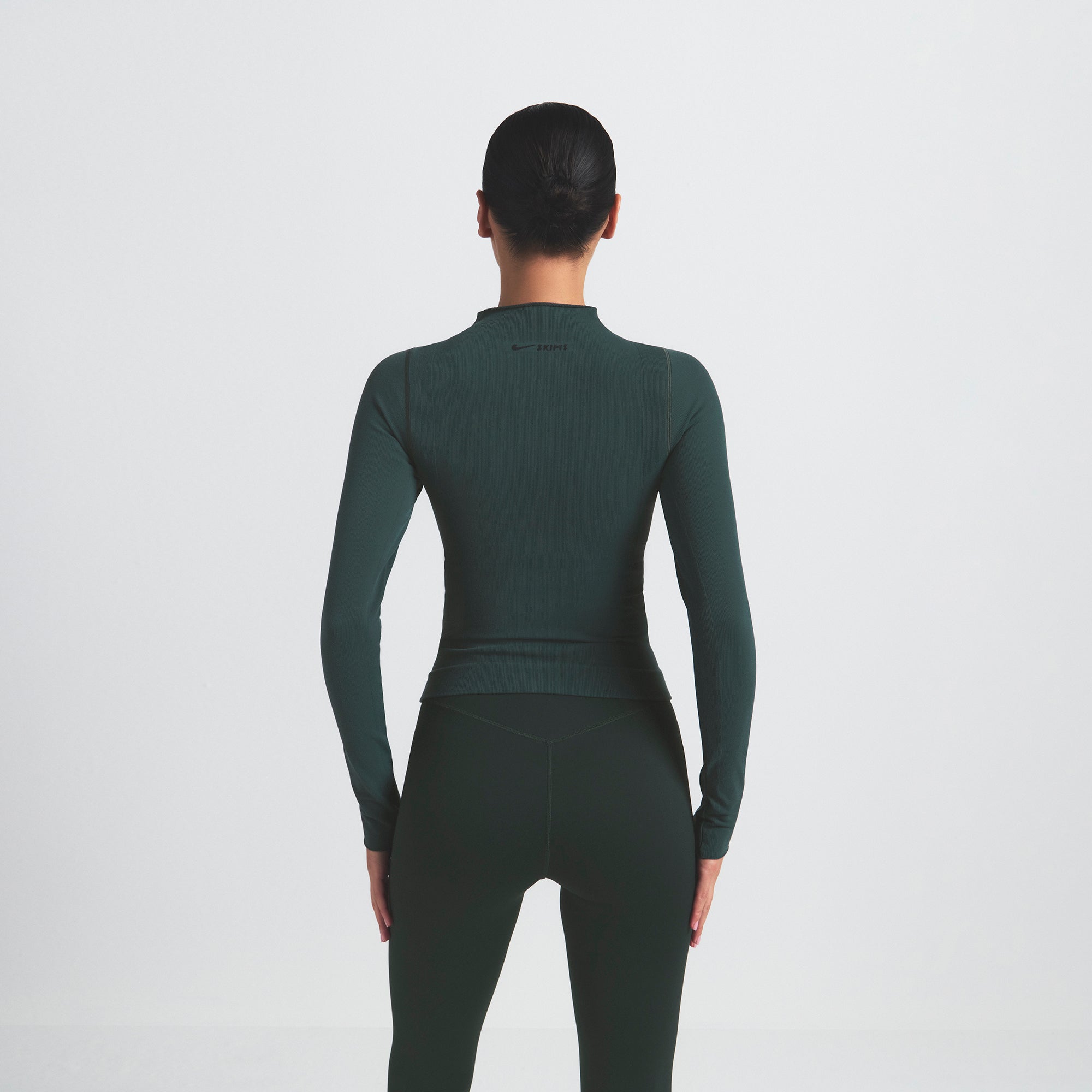 NikeSKIMS VINTAGE SEAMLESS FULL ZIP JACKET | DARK TEAL - Image 3